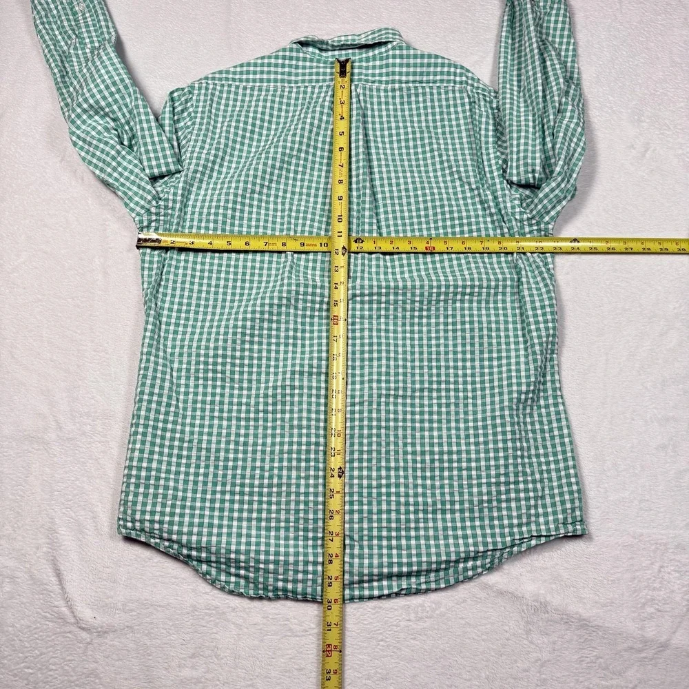 Brooks Brothers Regent Shirt Mens Large Green‎ Check Long Sleeve Button Front